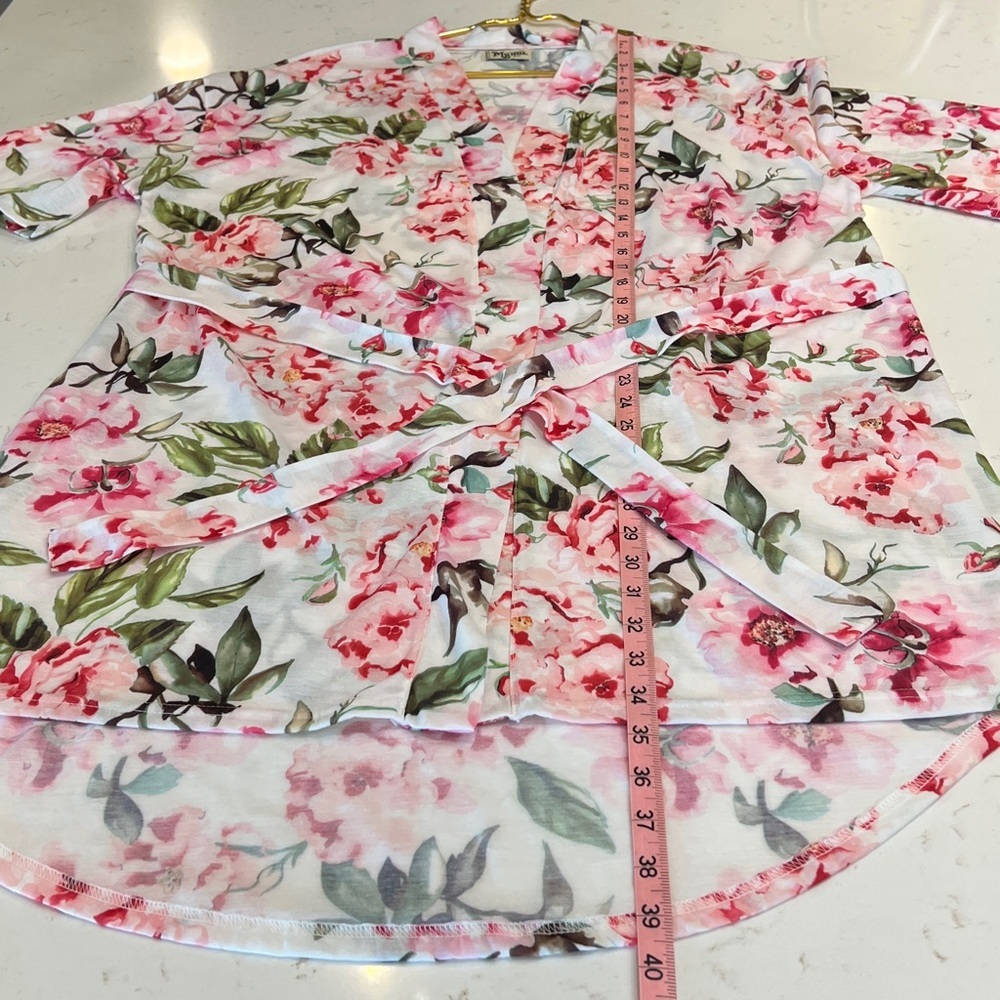 Show Me Your Mumu Floral Belted Kimono Robe Cover Up OS - Picture 11 of 11